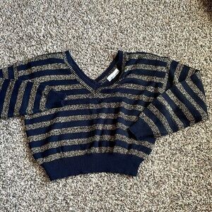 Vintage Black/ Gold Cara Soho Cropped Sweater